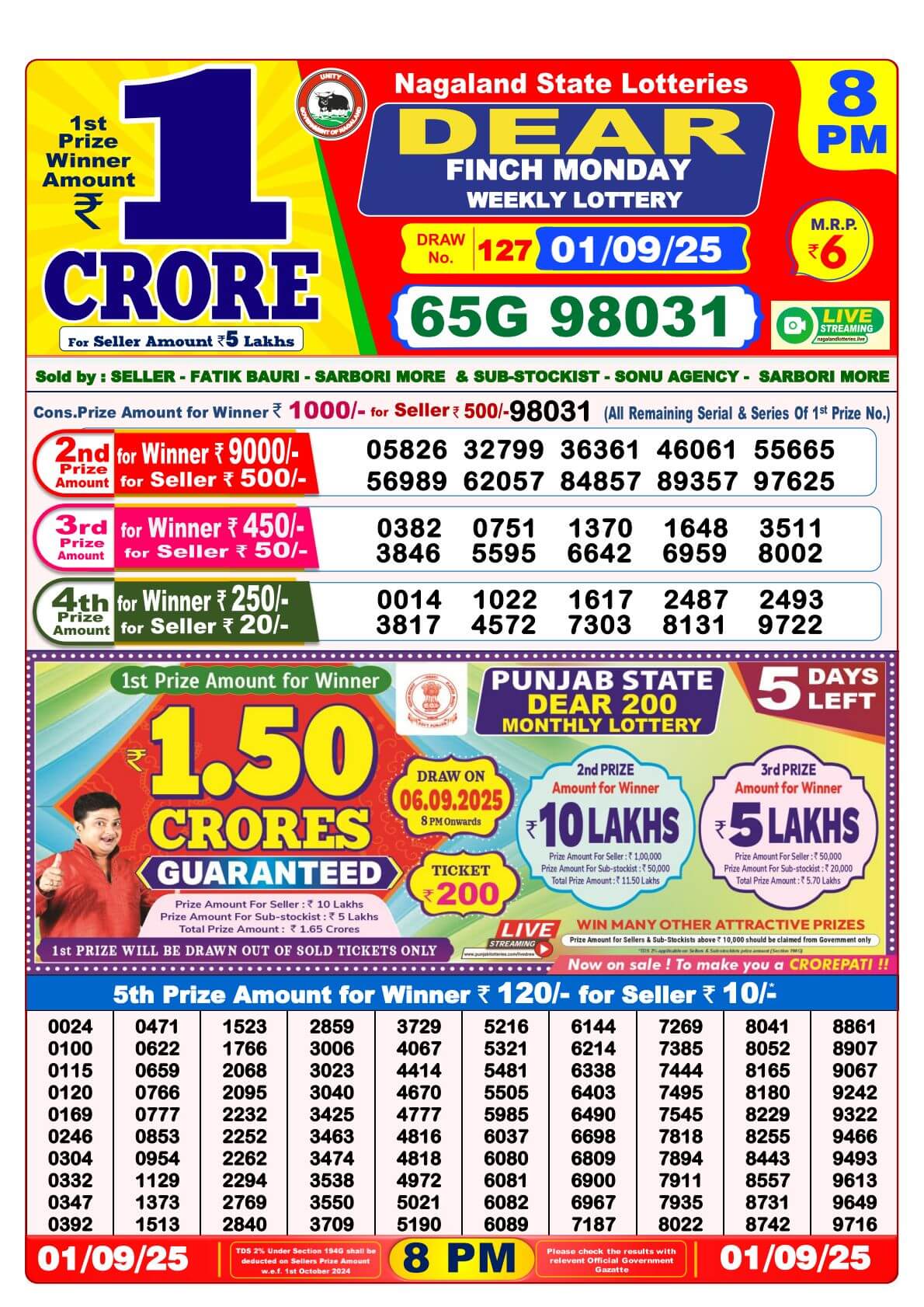 Lottery Result 8pm