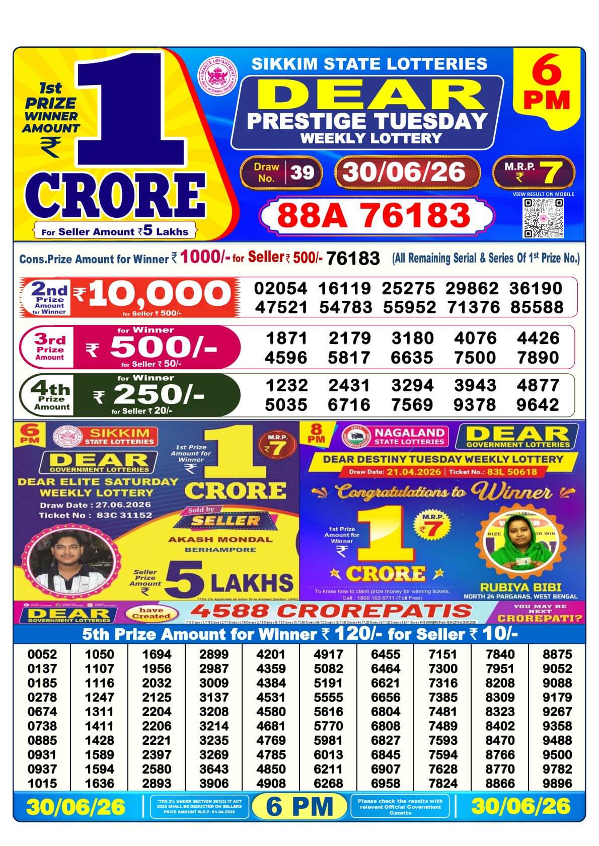Lottery Result