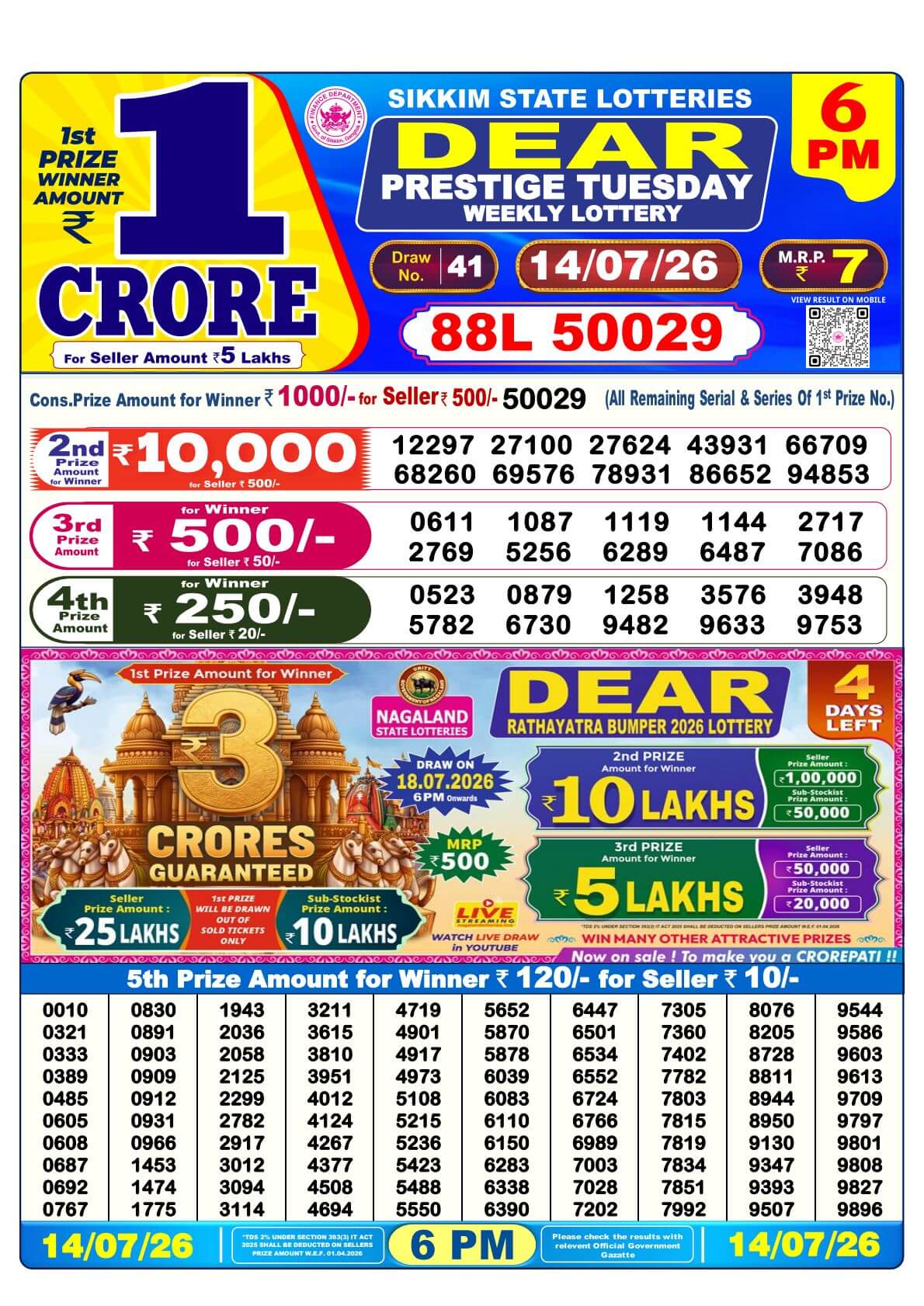 Lottery Result